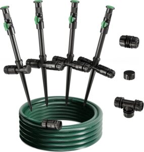 Garden sprinkler stakes for kitchen garden layout
